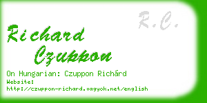 richard czuppon business card